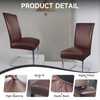WENZMOC PU Leather Dining Chair Covers Removable 100% Waterproof Chair