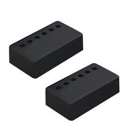 Create idea Pickup Cap, Pack of 2, Black Guitar Humbucker Pickup Cover Kit, 50 mm Neck, 52 mm Bridge, 6 Holes Design, Pickup Frame Covers, Metal, for Most Electric Guitars