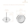 BEADNOVA Cabochon Setting Post 60pcs Blank Earring Studs 8mm Stainless