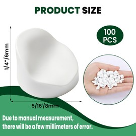 100 PCS Entry Door Plugs, 5/16" x 1/4" Door Frame Screw Hole Plugs Compatible with ODL and Western Reflection Frame, White Silicone Window Hole Cover Caps for Clean Finish