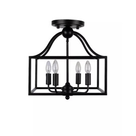 Studio 35 Iron Foyer Chandelier (Black Powder Finish)  SD-260