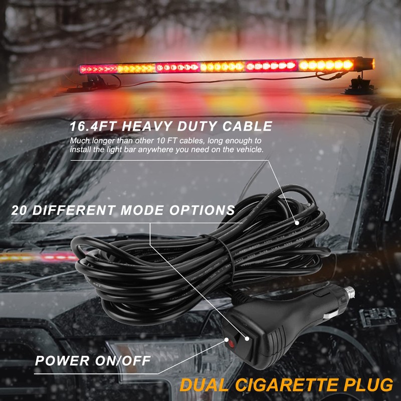 ASPL 38.5" 78 LED Strobe Light Bar Double Side Flashing