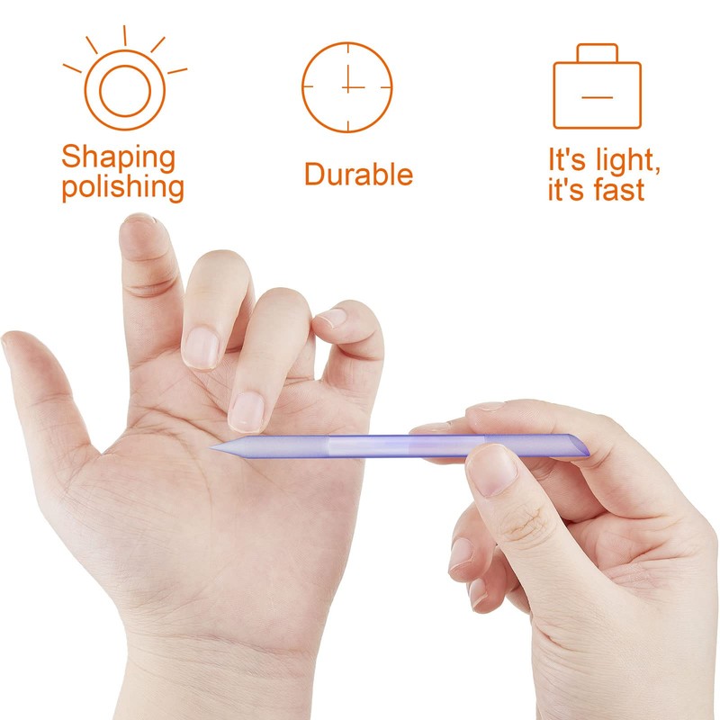 3 Pieces Glass Cuticle Pusher Cuticle Remover Glass Nail File