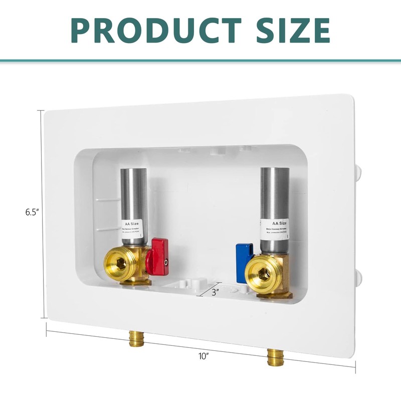 Washing Machine Outlet Box, Niikappu 1/2 Inch Pex Crimp Inlet