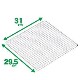 GREEN LIFE Barbecue BBQ Grill Mesh for 32 650 Size, W 31 x D 29.5 cm, C-32