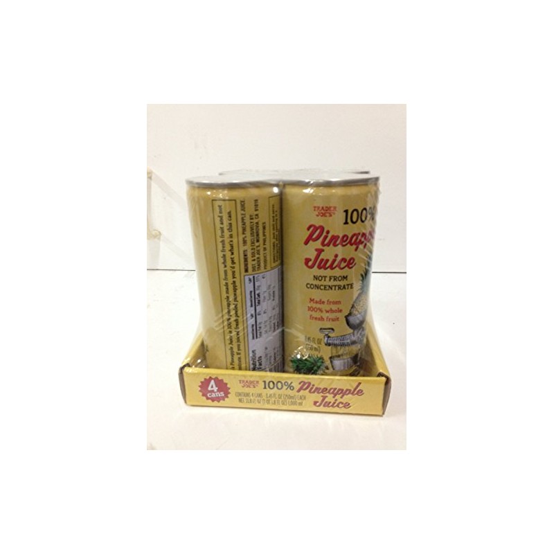 I Pack (4 Cans) Trader Joe's 100% Pineapple Juice