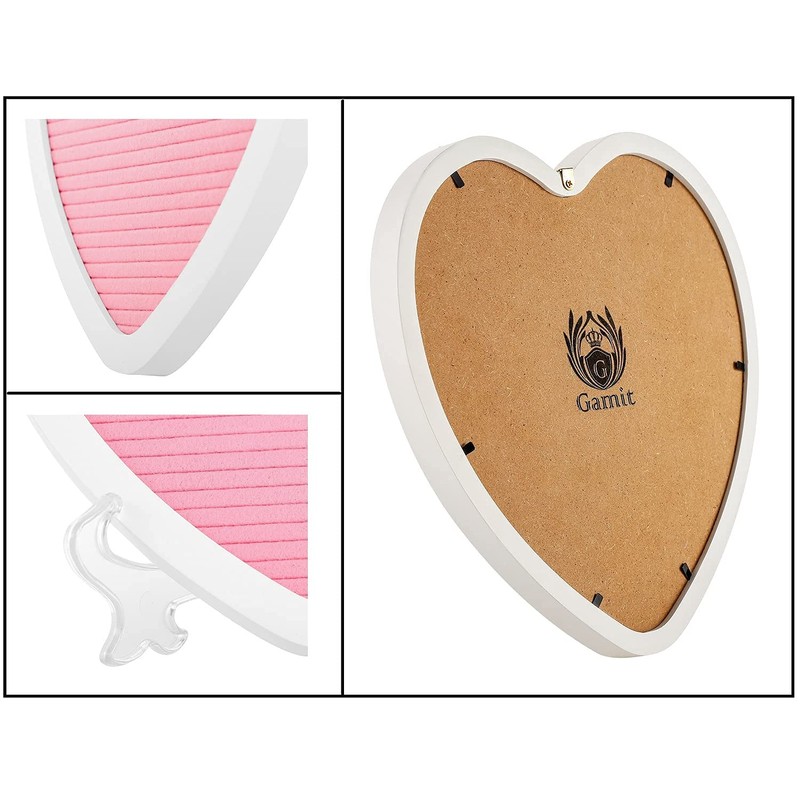 G GAMIT Heart-Shaped Felt Letter Board Message Sign,10x10 inches Message