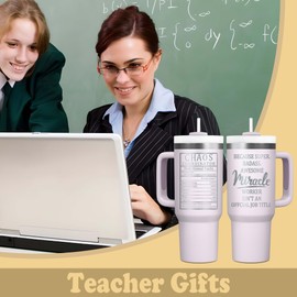 Laser Engraving 40 OZ Chaos Coordinator Tumbler with Handle - Chaos Coordinator Gifts for Women - Chaos Coordinator Cup - Chaos Coordinator Water Bottle