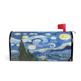 ALAZA Starry Night Van Gogh Magnetic Mailbox Cover MailWraps Garden Yard Home Decor for Outside Oversized-25.5" x20.8"