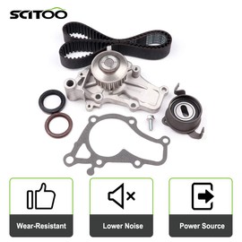 SCITOO Timing Belt Kit 1992-1996 For Eagle Summit,1992-1994 For Mitsubishi Expo LRV,1993-1996 For Mitsubishi Mirage,1992-1994 For Plymouth Colt 1.8L TB201,MD315265J