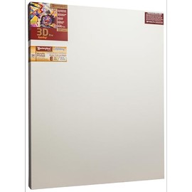 MASTERPIECE Z1DM-2025 3D Pro 2.5" Deep Monterey 10.5 oz Cotton Medium Texture Stretched Canvas 20" x 25" White