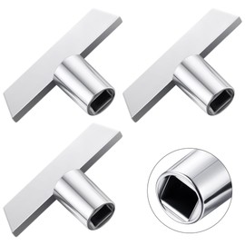 Enhon 3 Pack 5/16 in Sillcock Water Key Compatible with Danco 80132, Water Spigot Key, Square Stem Outdoor Faucet Handle Fits 8x8mm Square Broach Shut Off Valve (Extended Length,Silver)