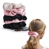 LiveBe Satin Zipper Scrunchies with Hidden Pocket Storage, Set of