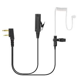 Hoornie Heavy Duty Headset for Radios with Round Lapel Microphone Compatible with TK-3301, TK-3401D, TK-3501, TK-3701D, NX-220, NX-320 and More! Gold-Plated Plug + 10x Earplugs