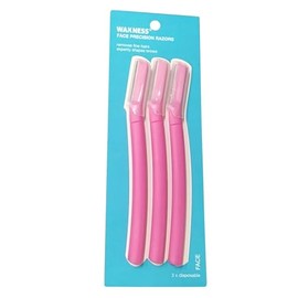 Waxness Maquinillas de afeitar de precisión facial con microguardias, paquete de 3