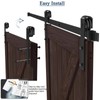 EaseLife 6.6 FT Double Door Sliding Barn Door Hardware Track