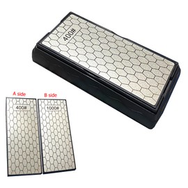 400/1000 Grit Double Sided Diamond Sharpening Stones,Diamond Stone Knife Sharpener with Non-Skid Base for Kitchen Outdoor Woodworking Sharpen Tools