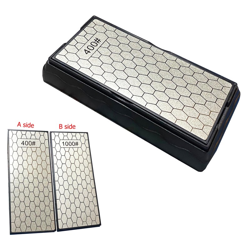 400/1000 Grit Double Sided Diamond Sharpening Stones,Diamond Stone Knife Sharpener