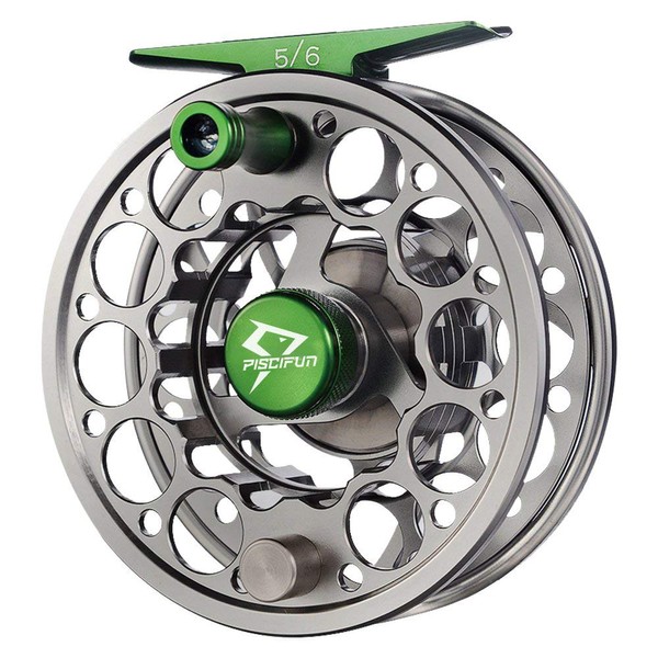 Piscifun Sword Fly Fishing Reel with CNC-machined Aluminum Alloy Body and Spool, Light Weight and Corrosion Resistance Design 5/6 Gunmetal