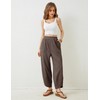 Xiaoxuemeng Womens Baggy Wide Leg Pants Casual Elastic Waisted Palazzo