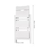 Hteedy Folding Step Ladder, White Folding Step Ladder 3-Layer Folding