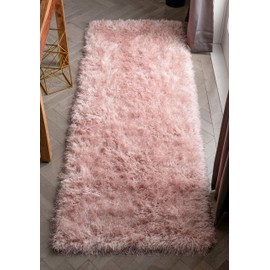 Well Woven Chie Blush Pink Kuki Collection Ultra Soft Two-Tone Long Floppy Pile Runner Rug 2x7 (2'3" x 7'3")