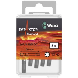 Wera 867/4 Impaktor Insert Bits TORX TX40 x 50mm (Box 5)