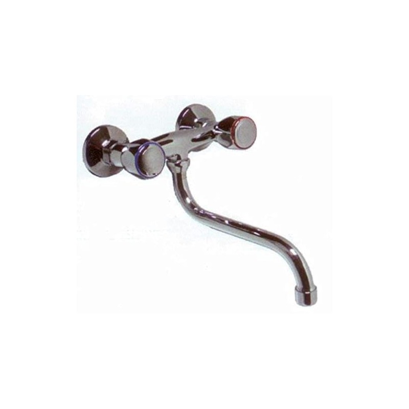 11cm Wall Mounted Sink Mixer Tap with Sockets