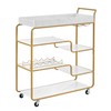 Benicabaly Maximize Entertaining with 6-Tier Retro Style Bar Cart, Rolling