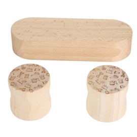 Quilters Clapper 17.8cm Wood Quilting Tailors Sewing Set Multifunction with 2Pcs Pattern Weights