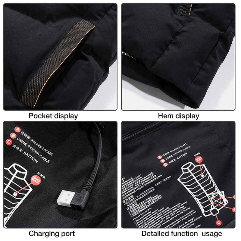 Heated Vest USB Electric Heated Vest Washable Heating Jacket for