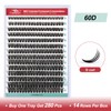 FADVAN Cluster Eyelash Extensions 280 Pieces Curl D Eyelashes Individual