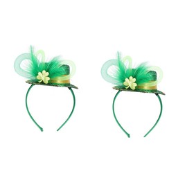 FOMIYES 2pcs Top Hat Headband for Women St. Patrick's Day Party Accessory Stylish Hair Band