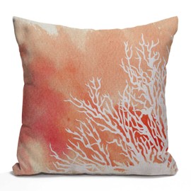 Tomda Cushion Cover Watercolor Coral Modern Decorative Throw Pillow Cover Home Decor Square 45x45cm 18x18 Inch Pillowcases