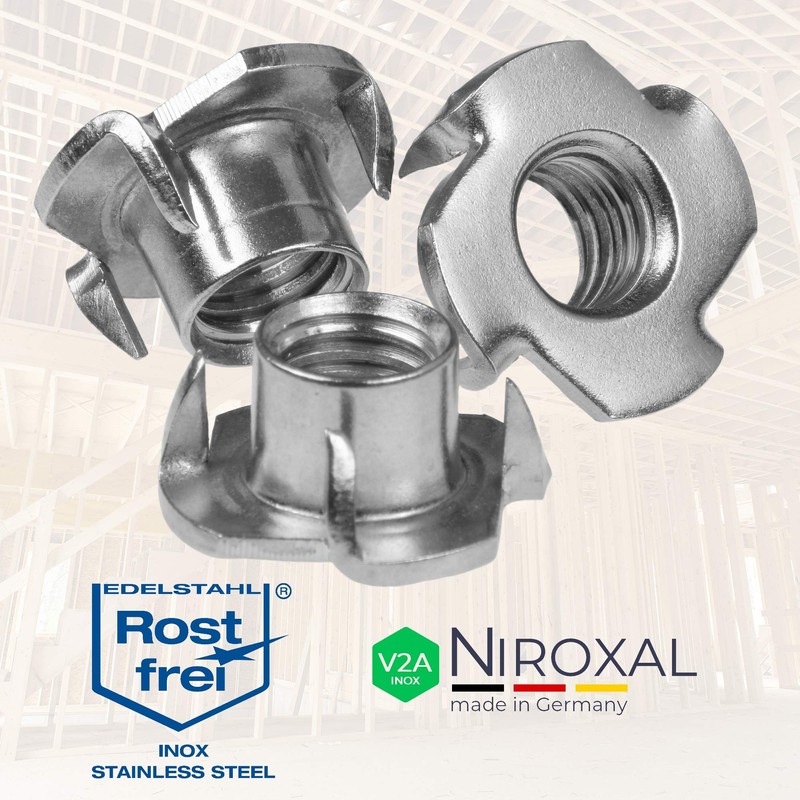 Drive-in Nuts M12 Stainless Steel Pack of 20 Drive-In Nuts