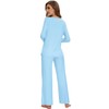 WiWi Pajamas for Women Long Sleeve Sleepwear with Pants Set