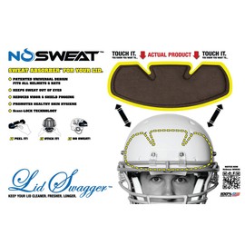 Football Helmet Sweat Liner & Sweatbands by NoSweat 3 | 6 | 12 | 25 Pack (6)