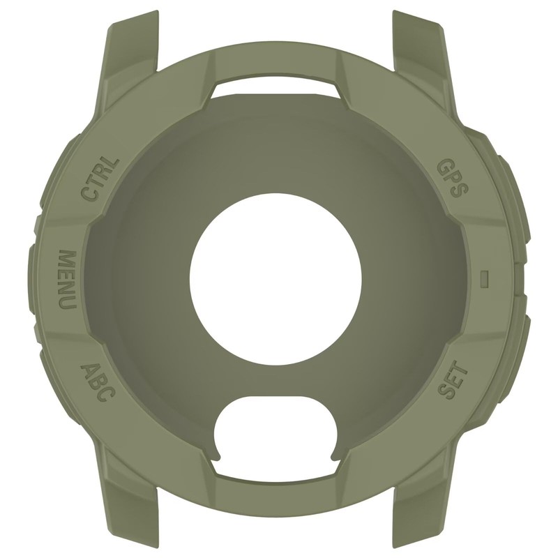 BoerHang Hülle Kompatibel mit Garmin Instinct 3 50mm,Weicher TPU-Halbschalen-Hohlschutz, Stoß-und