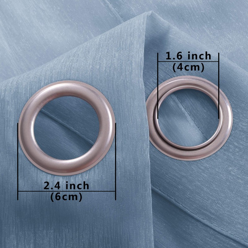 KOUFALL - Juego de 2 paneles de cortinas semitransparentes con