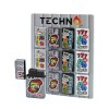 Techno Flip-Top Single Torch Lighters w/Designs- Table Top Display-12 Count