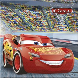 Folat 10115466 Cars 3 Napkins for Theme Party, Multi Color, 33 x 33 cm