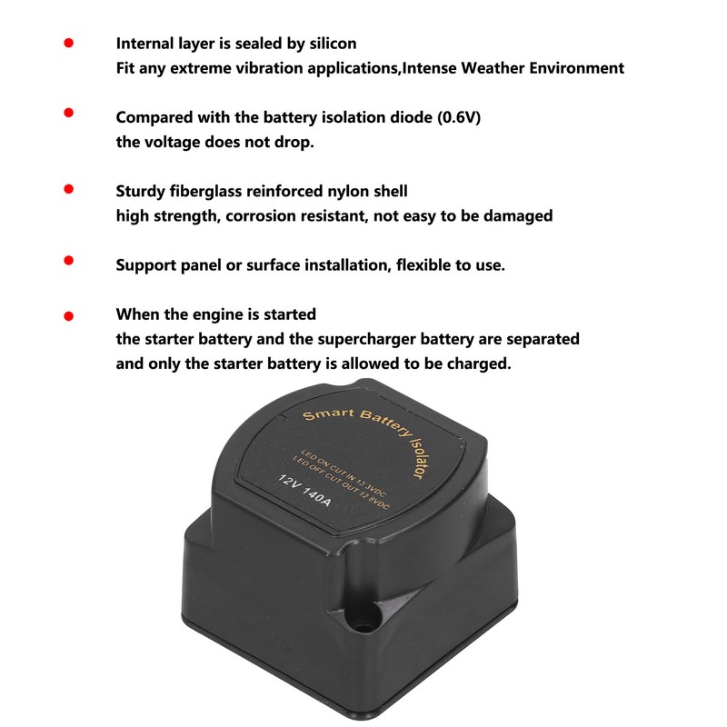Intelligent Dual Battery Isolation 12V 140A VSR Voltage Sensitive Relay