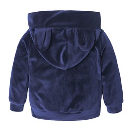 KIDS TALES Conjunto de Ropa y Pantalones de Forro Polar con Capucha para niños y niñas, Azul, 140 cm (7-8 Años)