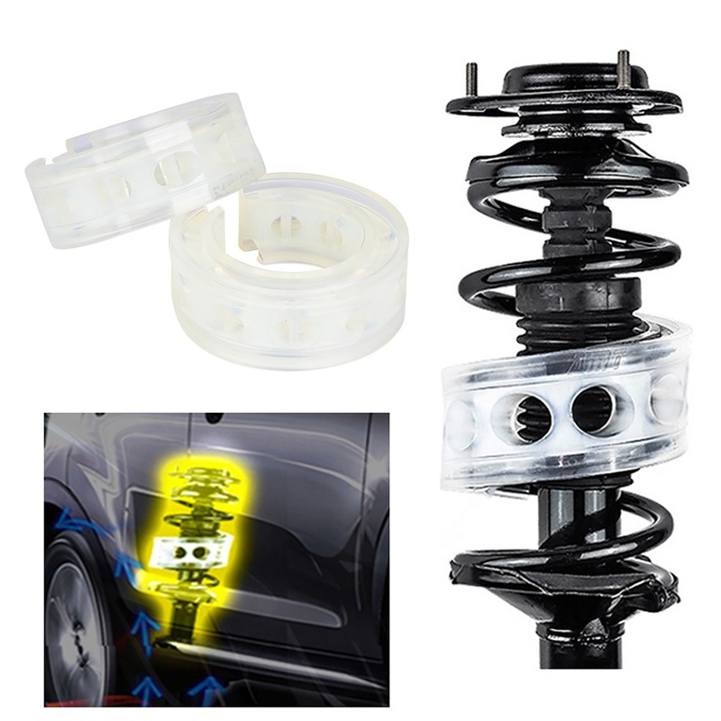 2pc Transparent Car Shock Absorber Buffer Spring Bumper Cushion Type