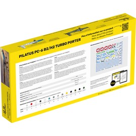 Heller HEL30410 1:48-Pilatus PC-6 B2/H2 Turbo Porter Scale Model Kit, Unpainted