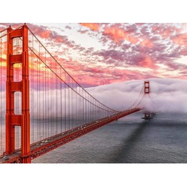 Golden Gate San Francisco USA Bridge DIY 5D Diamond Painting by Number Unique Kits Home Wall Decor Crystal Rhinestone Wall Decor Cross Stitch 30x40cm