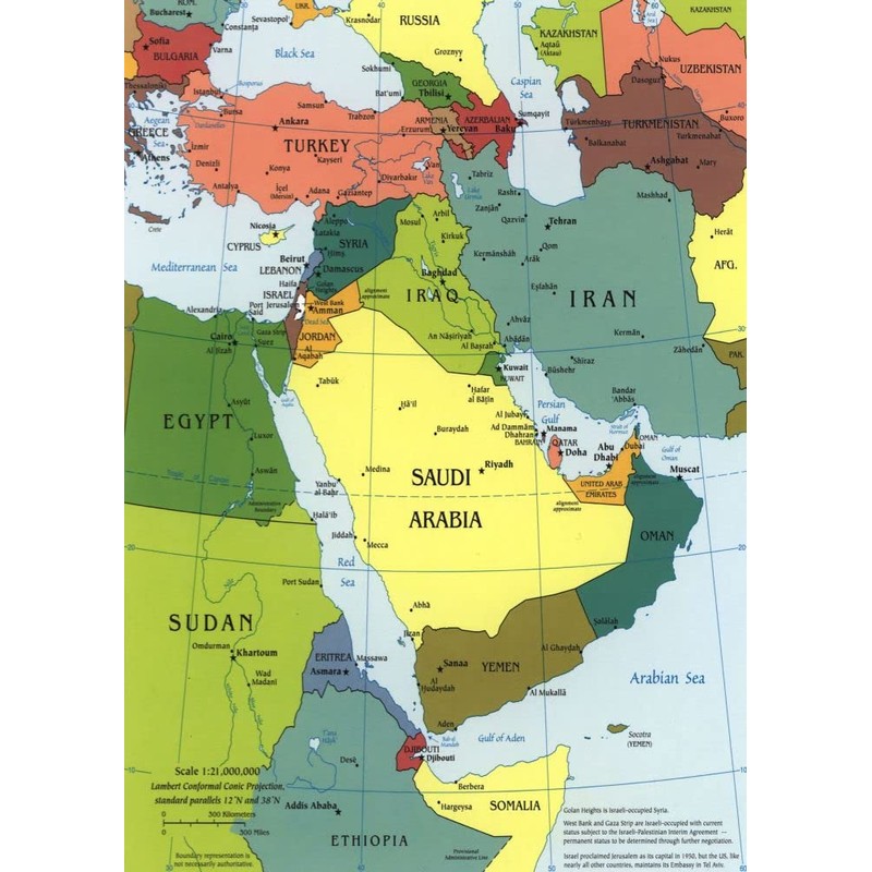 2003 Map of Middle East | 1000 Piece Jigsaw Puzzle