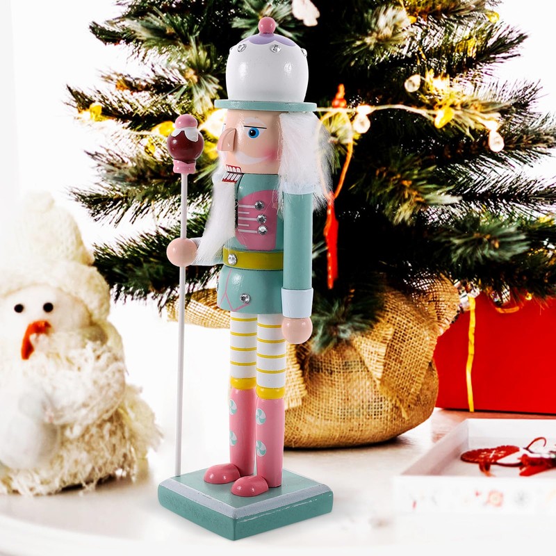 Veemoon Christmas Nutcracker Soldier Wooden Nutcracker Figure Mini Nutcracker Ornaments