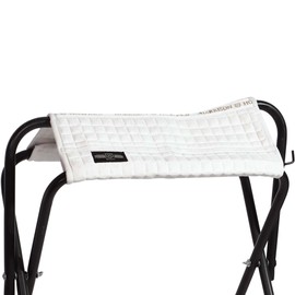 Harrison Howard Saddle Stand Suede Saver Adds Protection to Underside of Saddle Prevents Bar Indentations Secure Saddle Use with Saddle Rack, Saddle Saver Only White