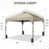 10x10FT Canopy Tent, 1-Button Push Pop Up Canopy with 4